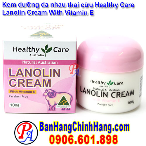 Kem Nhau Thai Cừu Healthy Care Lanolin Cream With Vitamin E 100g | Date Oct 2022