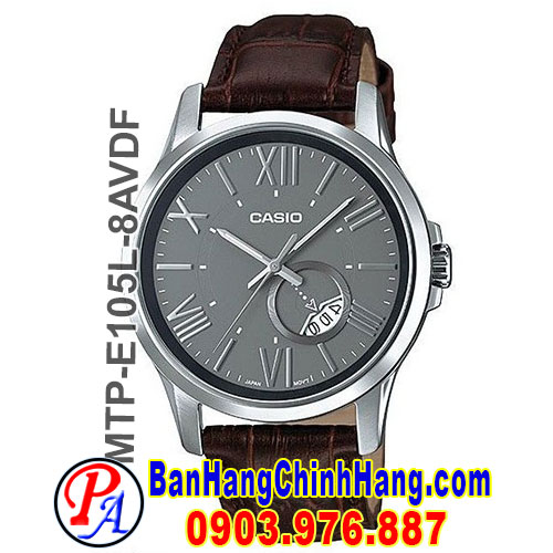 Casio Nam Dây Da MTP-E105L-8AVDF