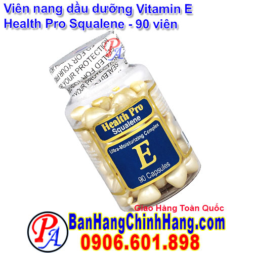 Viên Nang Dầu Dưỡng Vitamin E Health Pro Squalene 90 viên